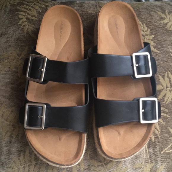 PULL & BEAR Platform Cork Sandals - Picture 1 of 4